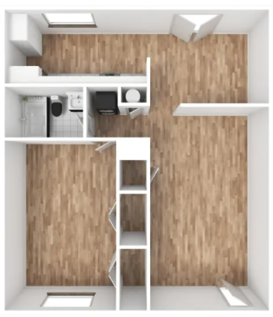 NOMA Flats 1 Bedroom Floorplan